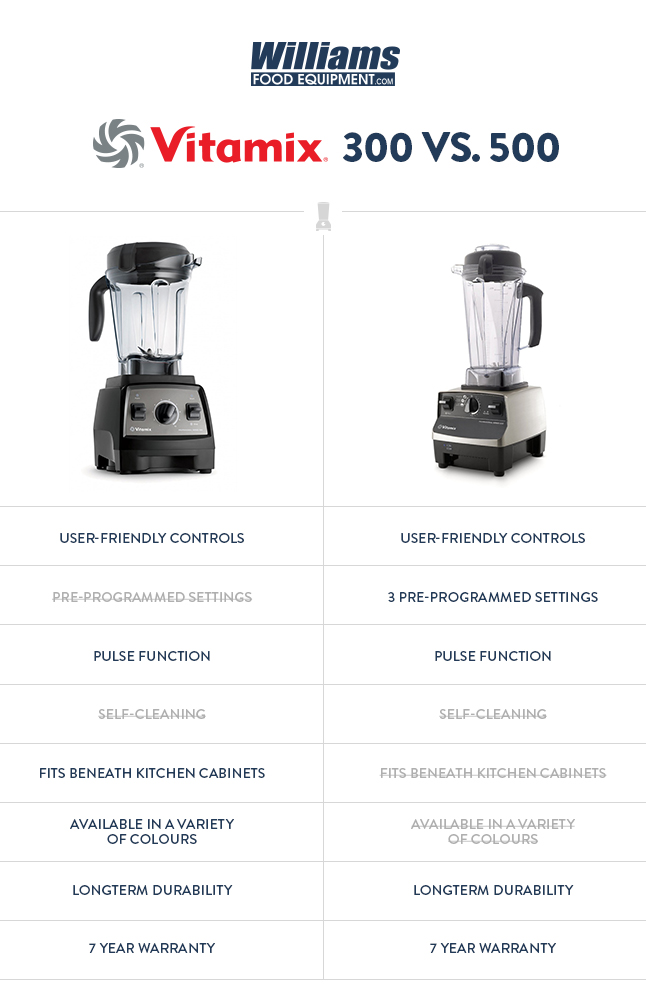 Comparing the Vitamix Pro 500 with the Vitamix Pro 300