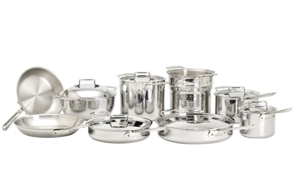 All Clad 15 PC D5 Stainless Cookware