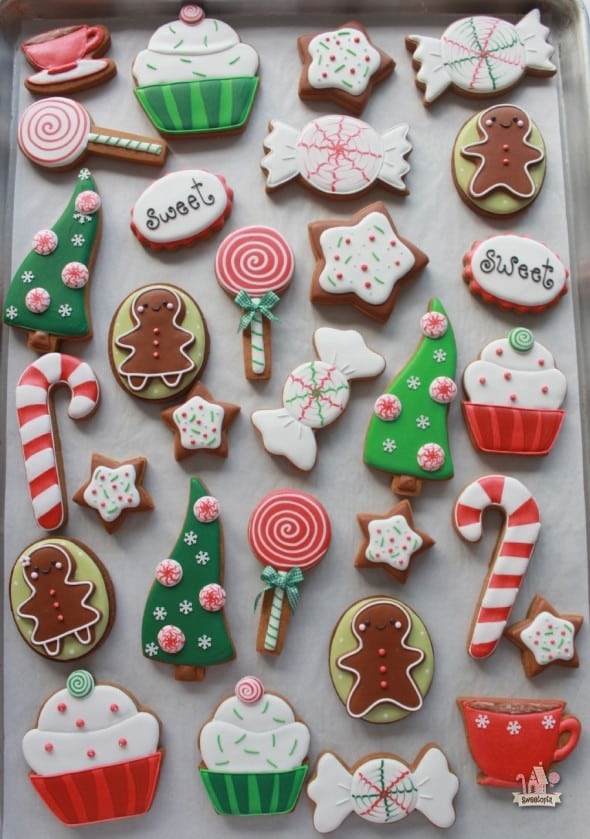 Colored Holiday Cookies