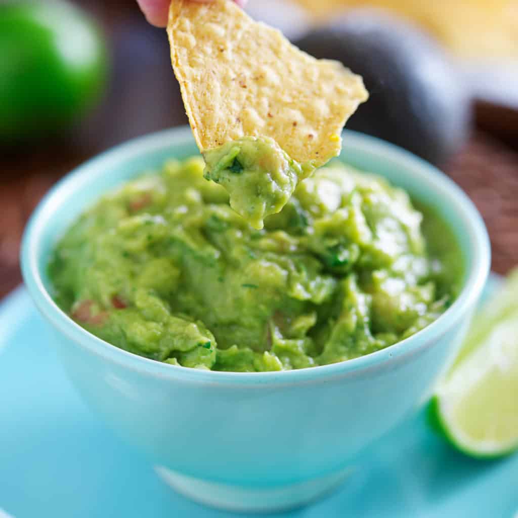 Guacamole as an option from many a party dips